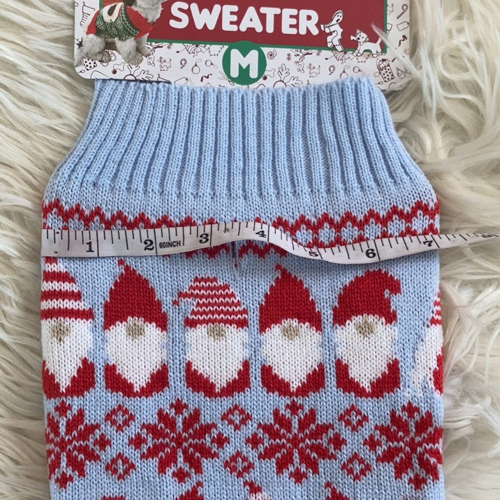 NWT dog holiday pet sweater Christmas gnomes ugly Christmas sweater for dog cat - Picture 16 of 16